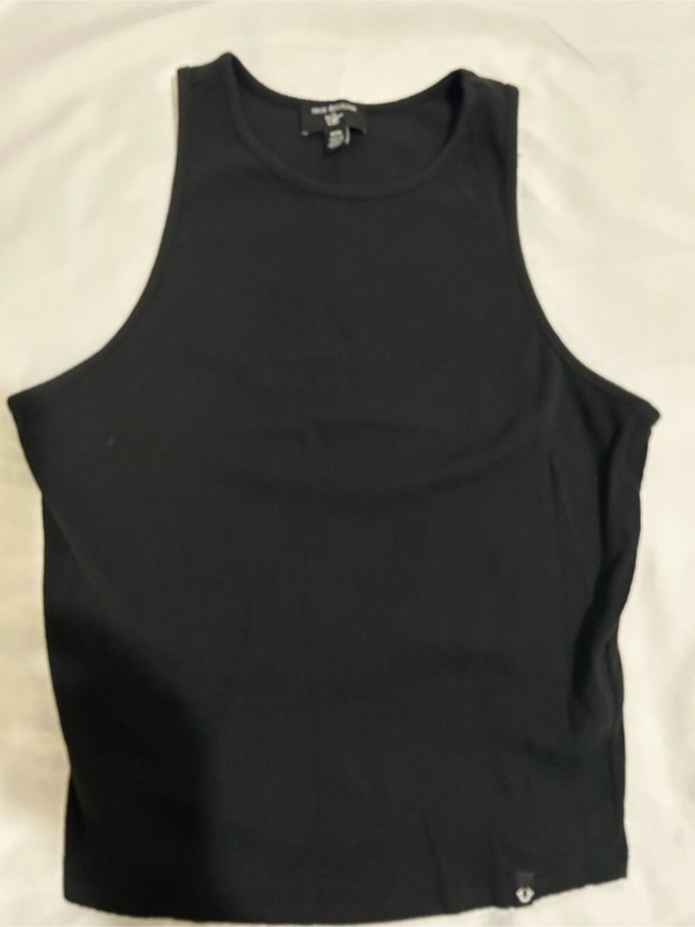 Black Ribbed Tank - Womens Sleeveless Top - Picture 4 of 4